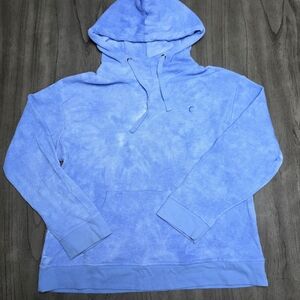 ZYIA Active Hendrix Sky Thermal Blue Waffle Knit Hoodie Womens